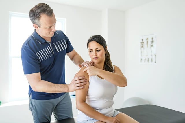 Physiotherapy man at work